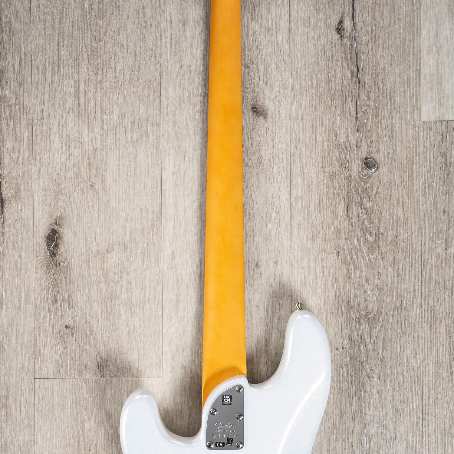 Fender American Ultra Precision Bass Guitar W/ Case, Maple Fingerboard, Arctic Pearl 7 Fender American Ultra Precision Bass Guitar W/ Case, Maple Fingerboard, Arctic Pearl - Image 5