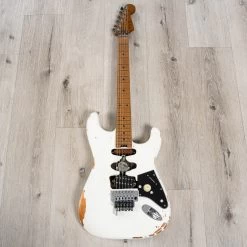 EVH Frankie Relic Series Guitar, Maple Fretboard, Relic White -Musical Instrument Shop 20230721 dsc09871