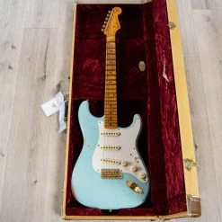 Fender Custom Shop S23 Limited Edition '57 Stratocaster Relic Guitar, Faded Aged Daphne Blue -Musical Instrument Shop 20230802 dsc00407