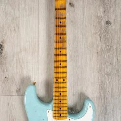 Fender Custom Shop S23 Limited Edition '57 Stratocaster Relic Guitar, Faded Aged Daphne Blue -Musical Instrument Shop 20230802 dsc00426