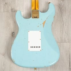 Fender Custom Shop S23 Limited Edition '57 Stratocaster Relic Guitar, Faded Aged Daphne Blue -Musical Instrument Shop 20230802 dsc00437