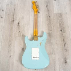 Fender Custom Shop S23 Limited Edition '57 Stratocaster Relic Guitar, Faded Aged Daphne Blue -Musical Instrument Shop 20230802 dsc00440