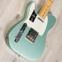 Fender American Professional II Telecaster Left-Handed Guitar, Maple Fretboard, Mystic Surf Green -Musical Instrument Shop 20230814 dsc02501