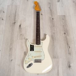 Fender American Vintage II 1961 Stratocaster Left-Hand Guitar, Rosewood Fretboard, Olympic White -Musical Instrument Shop 20230814 dsc02616