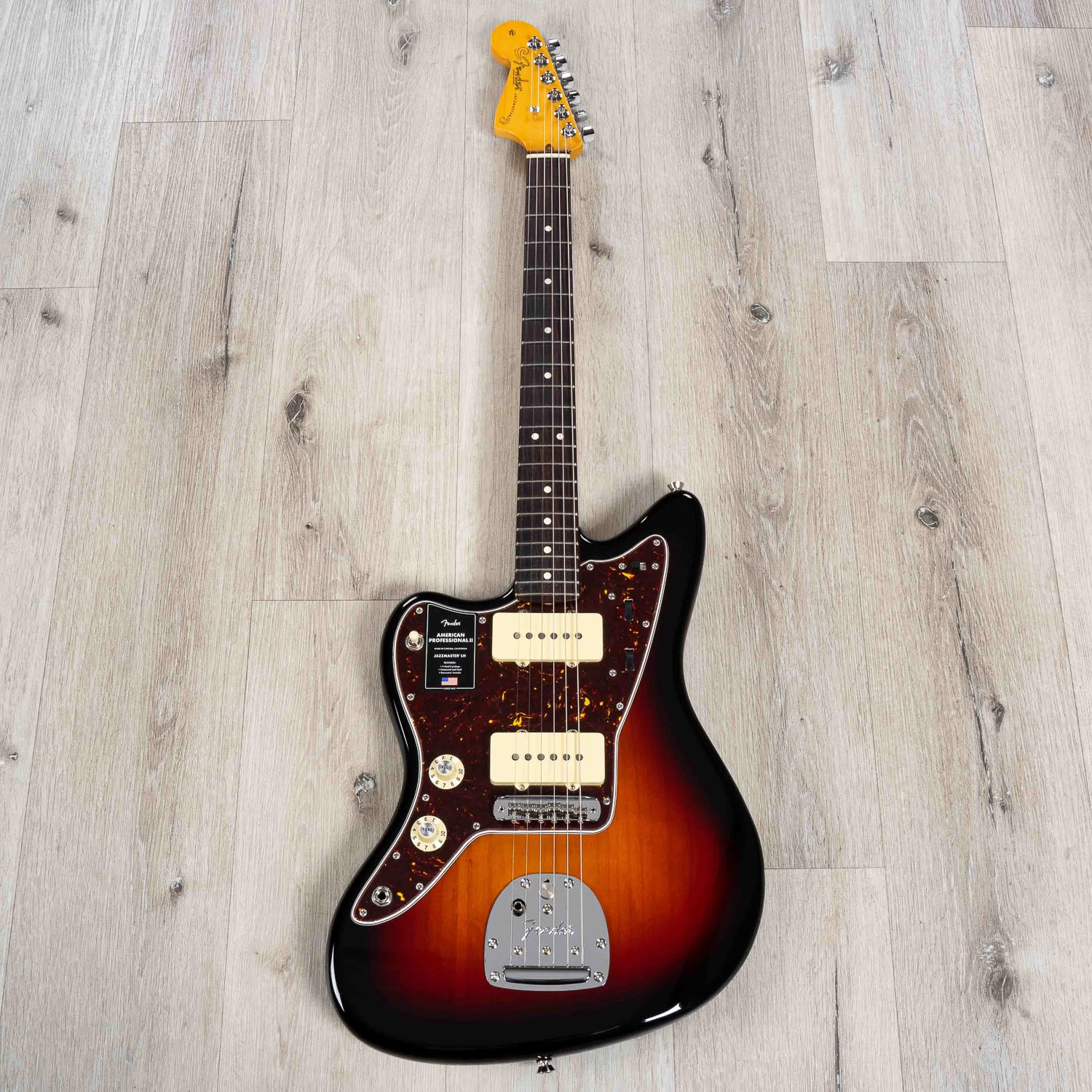Fender American Professional II Jazzmaster Left-Hand Guitar, Rosewood Fingerboard, 3-Color Sunburst 5 Fender American Professional II Jazzmaster Left-Hand Guitar, Rosewood Fingerboard, 3-Color Sunburst - Image 3