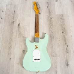 Fender Custom Shop '58 Strat Relic Guitar, Maple Neck, Super Faded Aged Surf Green -Musical Instrument Shop 20230821 dsc04026