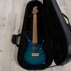 Ernie Ball Music Man John Petrucci JP15 7-String Guitar, Cerulean Paradise Flame -Musical Instrument Shop 20230822 dsc04174