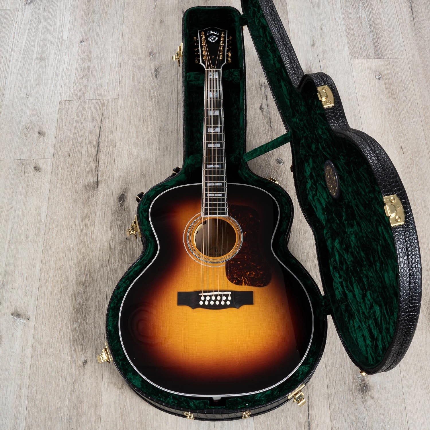 Guild F-512E Maple Jumbo 12-String Acoustic-Electric Guitar, Antique Sunburst 13 Guild F-512E Maple Jumbo 12-String Acoustic-Electric Guitar, Antique Sunburst - Image 11