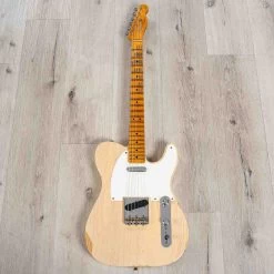 Fender Custom Shop S23 Limited Edition Reverse '50s Tele Relic Guitar, Aged White Blonde -Musical Instrument Shop 20230825 dsc05004