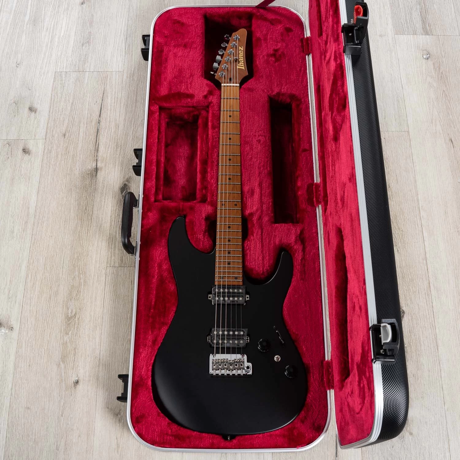 Ibanez AZ2402 AZ Prestige Guitar, Roasted Maple Fretboard, Black Flat 12 Ibanez AZ2402 AZ Prestige Guitar, Roasted Maple Fretboard, Black Flat - Image 10