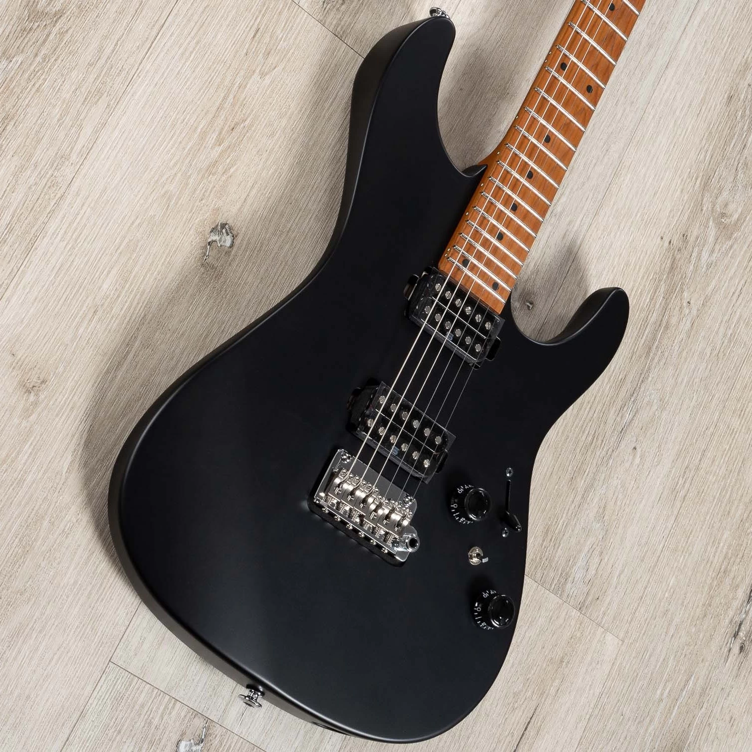 Ibanez AZ2402 AZ Prestige Guitar, Roasted Maple Fretboard, Black Flat 4 Ibanez AZ2402 AZ Prestige Guitar, Roasted Maple Fretboard, Black Flat - Image 2