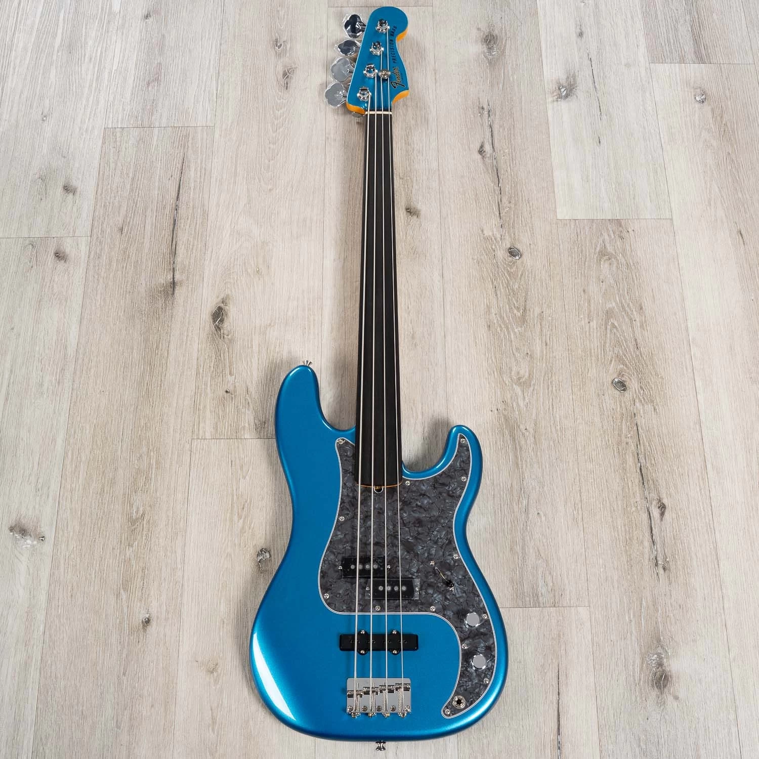 Fender Tony Franklin Fretless Precision Bass, Ebony Fretboard, Lake Placid Blue 5 Fender Tony Franklin Fretless Precision Bass, Ebony Fretboard, Lake Placid Blue - Image 3