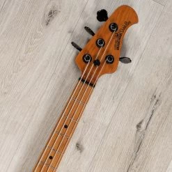 Ernie Ball Music Man BFR DarkRay Bass, Roasted Maple Fretboard, Shadow Korina -Musical Instrument Shop 20230906 dsc06662 1