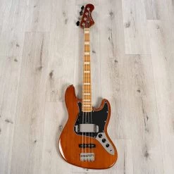 Modern Vintage Guitars MVJ4-72 Bass, Roasted Maple Fretboard, Walnut Brown -Musical Instrument Shop 20230915 dsc07202 1