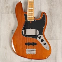 Modern Vintage Guitars MVJ4-72 Bass, Roasted Maple Fretboard, Walnut Brown