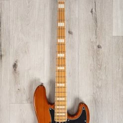 Modern Vintage Guitars MVJ4-72 Bass, Roasted Maple Fretboard, Walnut Brown -Musical Instrument Shop 20230915 dsc07211 1