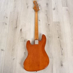 Modern Vintage Guitars MVJ4-72 Bass, Roasted Maple Fretboard, Walnut Brown -Musical Instrument Shop 20230915 dsc07225 1