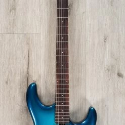 Ernie Ball Music Man Luke 4 SSS Guitar, Rosewood Fretboard, Roasted Alder Body, Diesel Blue -Musical Instrument Shop 20230926 dsc08346