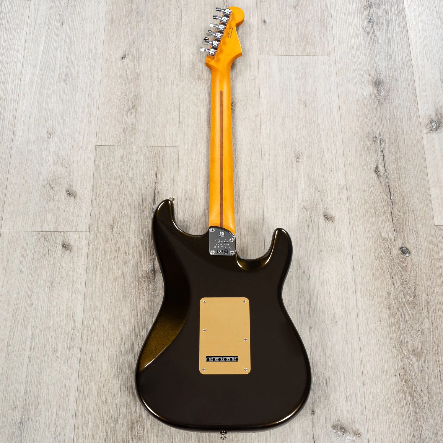 Fender American Ultra Stratocaster Left-Hand Guitar, Maple Fretboard, Texas Tea 7 Fender American Ultra Stratocaster Left-Hand Guitar, Maple Fretboard, Texas Tea - Image 5