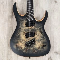 Mayones Duvell Elite VF BKP 6 Multi-Scale Guitar, Ebony Fretboard, Trans Jeans Black Burst Satine