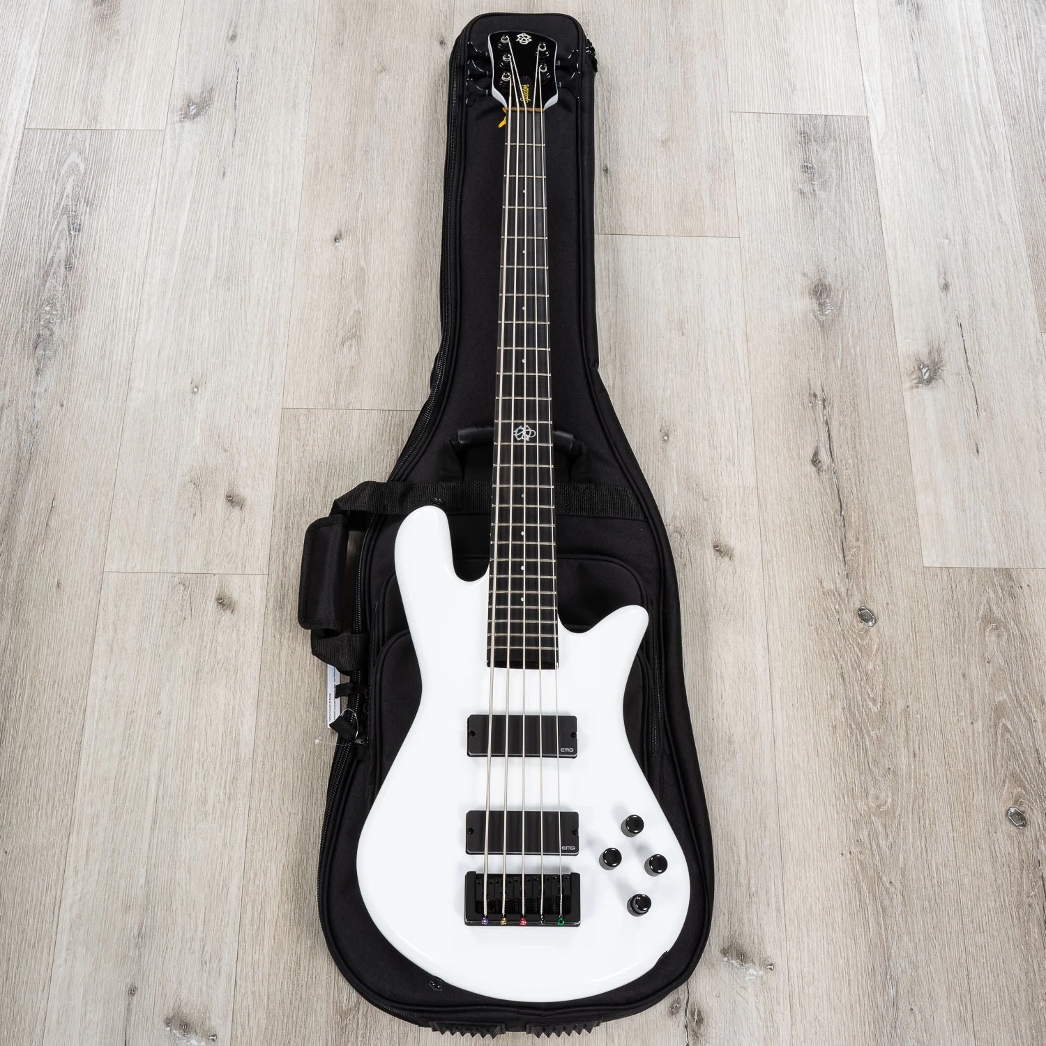 Spector NS Ethos 5 HP 5-String Bass, Ebony Fretboard, EMG 40DC, White Sparkle Gloss 12 Spector NS Ethos 5 HP 5-String Bass, Ebony Fretboard, EMG 40DC, White Sparkle Gloss - Image 10