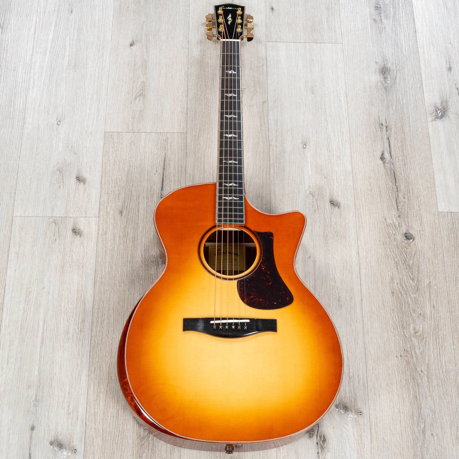 Eastman AC522CE Acoustic Electric Guitar, Ebony Fretboard, Sunburst 7 Eastman AC522CE Acoustic Electric Guitar, Ebony Fretboard, Sunburst - Image 5