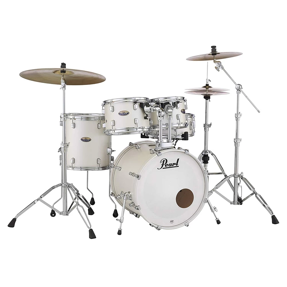 Pearl Drums DMP925SP/C Decade Maple 5pc Drum Kit W/ TH900I Tom Holders, #229 White Satin Pearl 4 Pearl Drums DMP925SP/C Decade Maple 5pc Drum Kit W/ TH900I Tom Holders, #229 White Satin Pearl - Image 2