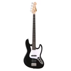 Aria STB Series STB-JB Bass, Maple Neck W/ Rosewood Fretboard, Black