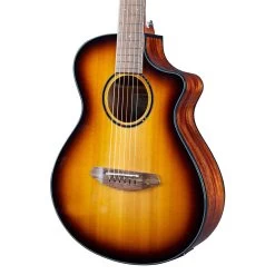 Breedlove Discovery S Companion Edgeburst CE Acoustic Guitar, Mahogany W/ Red Cedar -Musical Instrument Shop blv dscp44cercam 4
