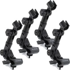 (4-Pack) Audix D-FLEX Dual Pivot Drum Rim Mounted Clips