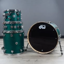 DW Drum Workshop Collector's Series 4-Piece Drum Kit W/ Snare, Satin Oil Teal