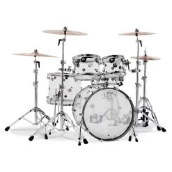 DW Drum Workshop Design Series 5-Piece Acrylic Shell Pack Drum Set, Clear