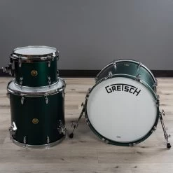 Gretsch Drums USA Broadkaster Series 3-Piece Drum Kit Shell Pack, Satin Cadillac Green