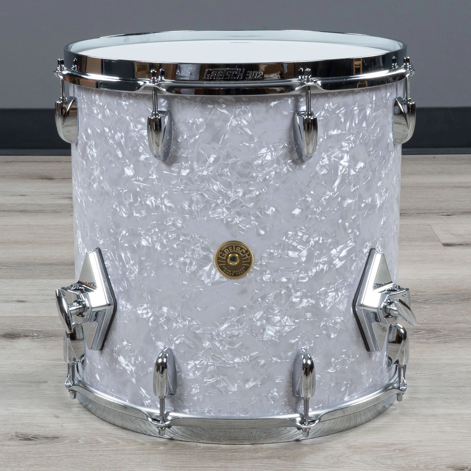 Gretsch Drums USA Broadkaster 4-Piece Drum Kit W/ Snare, White Marine Pearl 4 Gretsch Drums USA Broadkaster 4-Piece Drum Kit W/ Snare, White Marine Pearl - Image 2