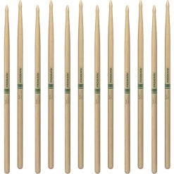 6-Pack Of ProMark Carter McLean Lacquered Hickory Drumstick Pair, Wood Tip