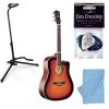 Tagima Guitars America Series Kansas Acoustic Guitar, Sunburst W/ Stand, Cloth, Picks 1 Tagima Guitars America Series Kansas Acoustic Guitar, Sunburst W/ Stand, Cloth, Picks -Musical Instrument Shop bu tag kansas sb