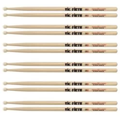 6-Pack Vic Firth 5A American Classic Wood Tip Drum Sticks