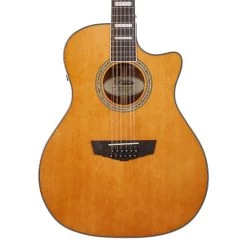 D'Angelico Guitars Premier Fulton 12-String Acoustic Electric Guitar, Ovangkol Fretboard, Vintage Natural -Musical Instrument Shop dan dapg212vnataps 3