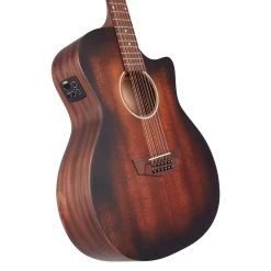 D'Angelico Premier Fulton LS 12-String Electric Acoustic Guitar, Aged Mahogany -Musical Instrument Shop dan daplsg212agdcp 3