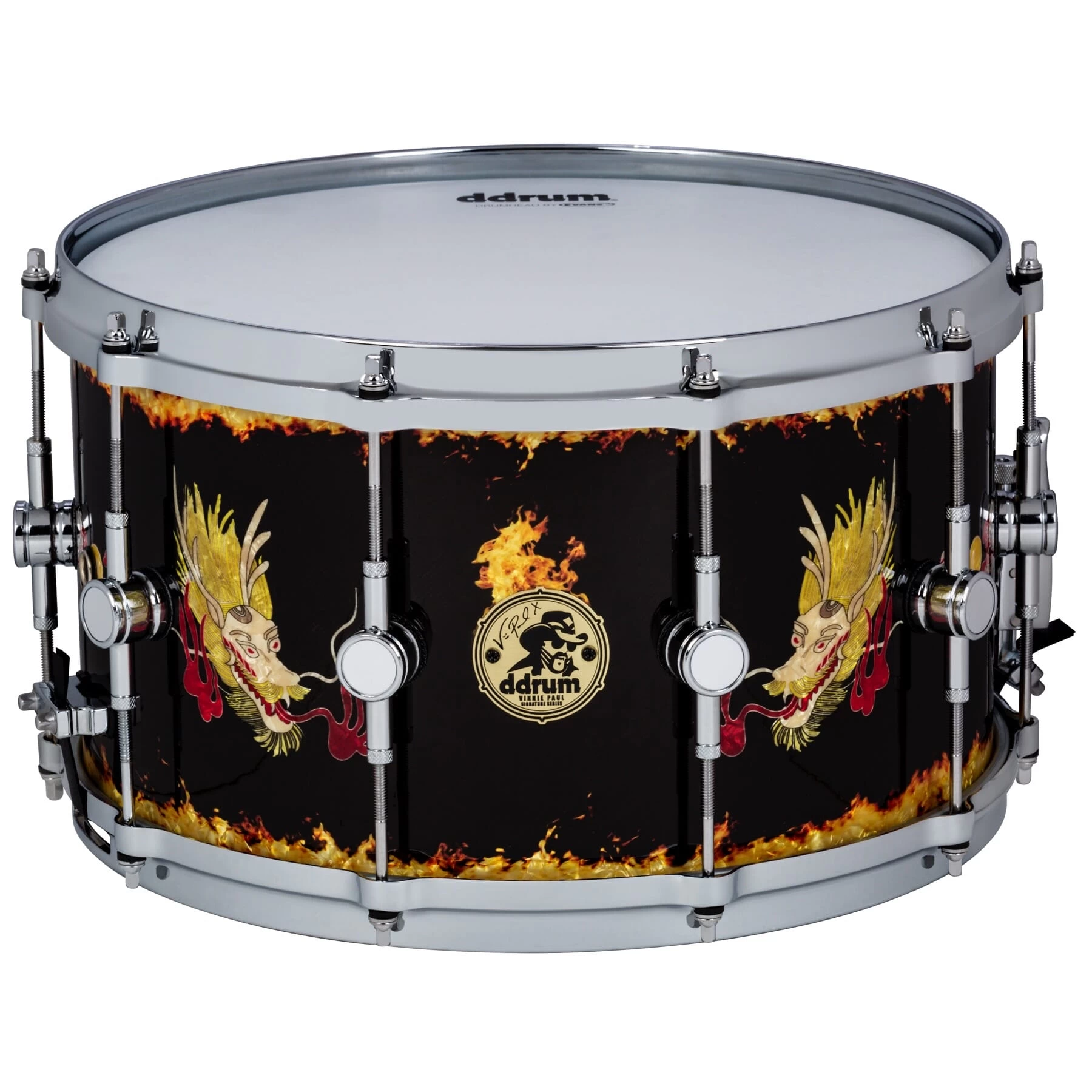 DDrum Vinnie Paul 8x14 Signature Series 8-Ply Maple Snare Drum W/ Diecast Hoops 3 DDrum Vinnie Paul 8x14 Signature Series 8-Ply Maple Snare Drum W/ Diecast Hoops