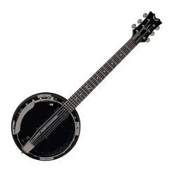 Dean BW6 Backwoods 6-String Mahogany Body Banjo, Black Chrome Pickup