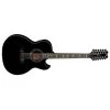 Dean EX12 CBK Exhibition 12-String Acoustic Electric Guitar, Classic Black -Musical Instrument Shop dean ex12 cbk 1