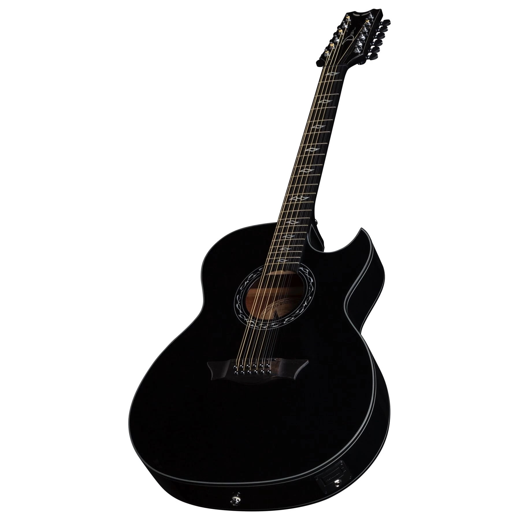 Dean EX12 CBK Exhibition 12-String Acoustic Electric Guitar, Classic Black 5 Dean EX12 CBK Exhibition 12-String Acoustic Electric Guitar, Classic Black - Image 3
