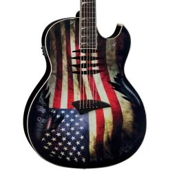 Dean Mako Dave Mustaine Sig A/E Acoustic-Electric Guitar USA War Torn