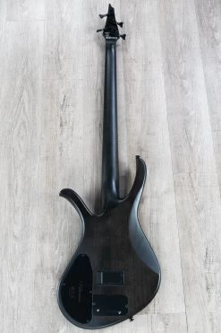 Ibanez AFR4FMP 4-String Bass Guitar, Flame Maple & Walnut Top, Ebony Fretboard, Transparent Gray Flat -Musical Instrument Shop dsc01309 1