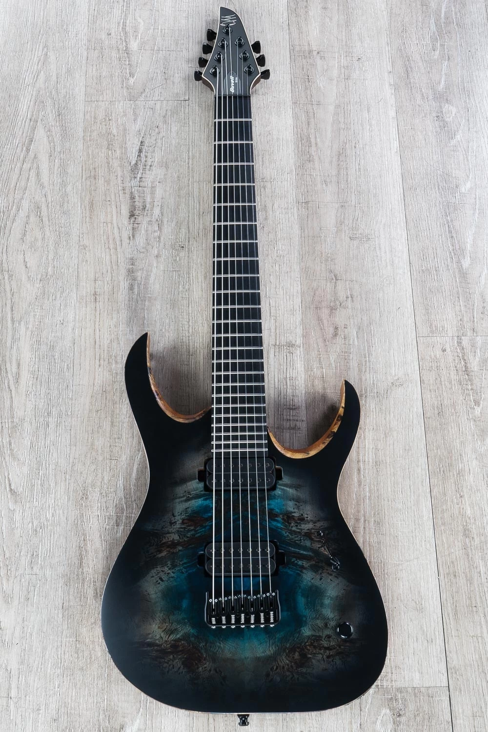Mayones Duvell Elite 7, 7-String Guitar, Galaxy Blue Satin, Eye Poplar, Ebony 8 Mayones Duvell Elite 7, 7-String Guitar, Galaxy Blue Satin, Eye Poplar, Ebony - Image 6