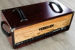 Verellen Amplifiers Meatsmoke 300-Watt Bass And Guitar Amplifier Head - Cherry Red Stain W/ Spalted Maple Fascia -Musical Instrument Shop dsc01392 2