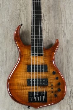 Sire Marcus Miller M7 5-String 2nd Generation Bass, Brown Sunburst (BRS), Flame Maple Top, Alder Body, Ebony Board