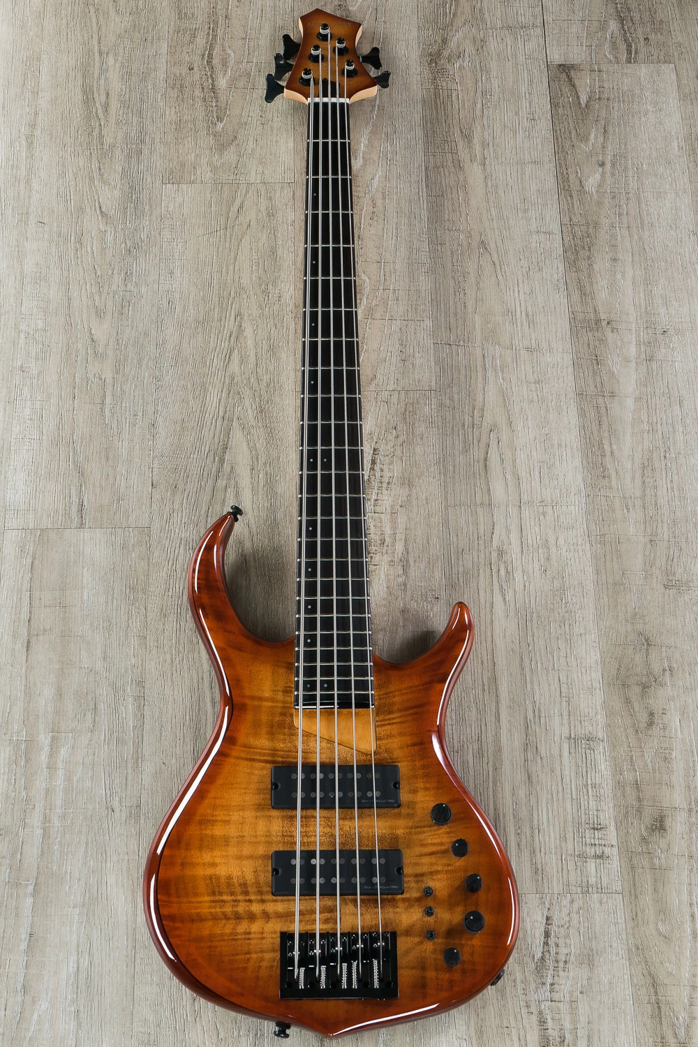 Sire Marcus Miller M7 5-String 2nd Generation Bass, Brown Sunburst (BRS), Flame Maple Top, Alder Body, Ebony Board 5 Sire Marcus Miller M7 5-String 2nd Generation Bass, Brown Sunburst (BRS), Flame Maple Top, Alder Body, Ebony Board - Image 3