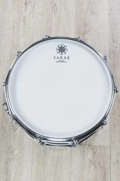 Sakae SD1465MASTB Maple Snare Drum, 14 X 6.5, See Through Black